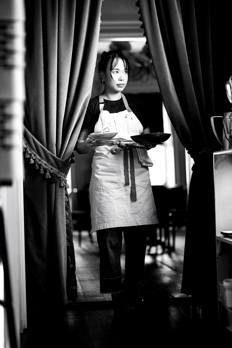 Prudence Cotler in the kitchen